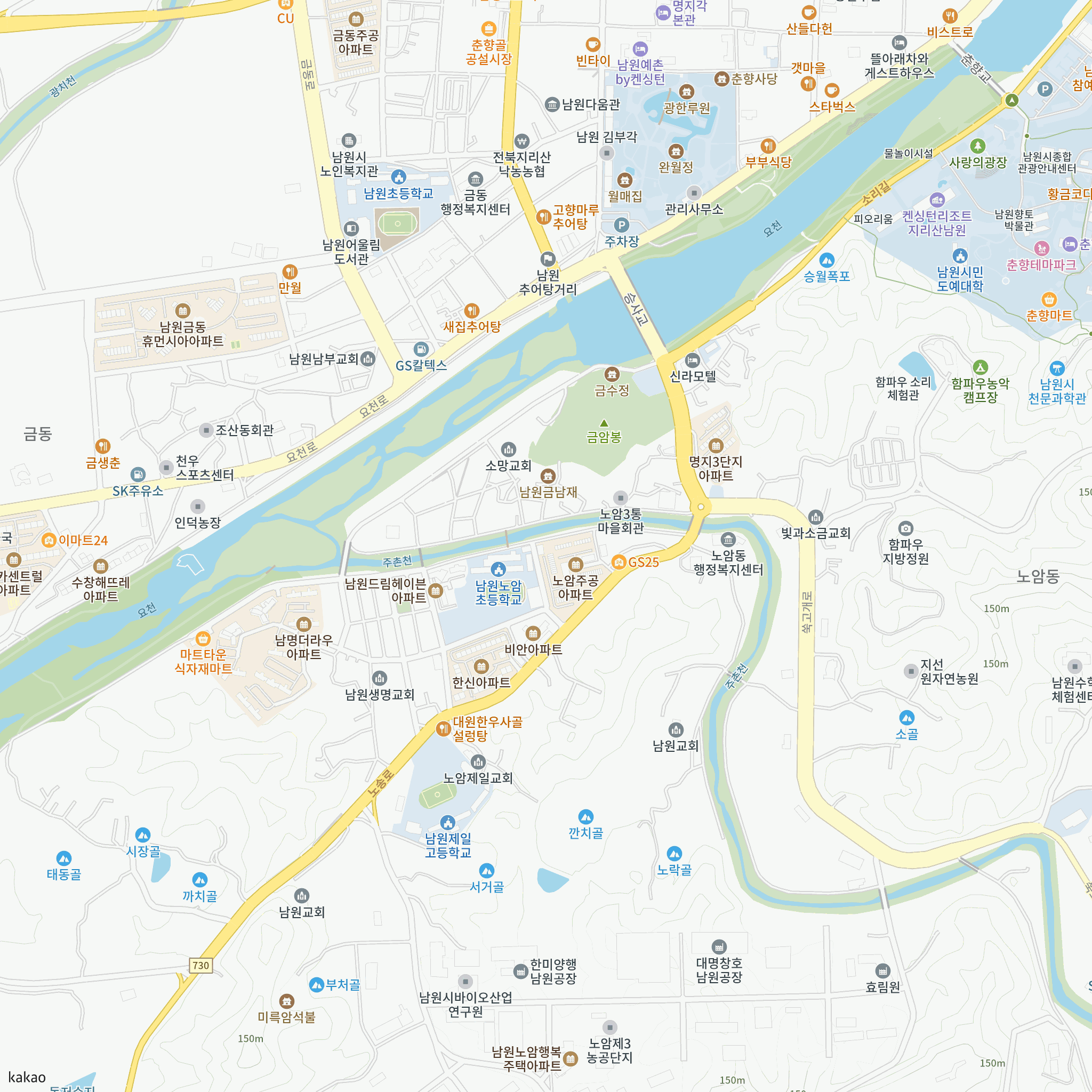 남원노암 공공임대 50년 예비입주자 모집 반경 1km 주변 시설 지도