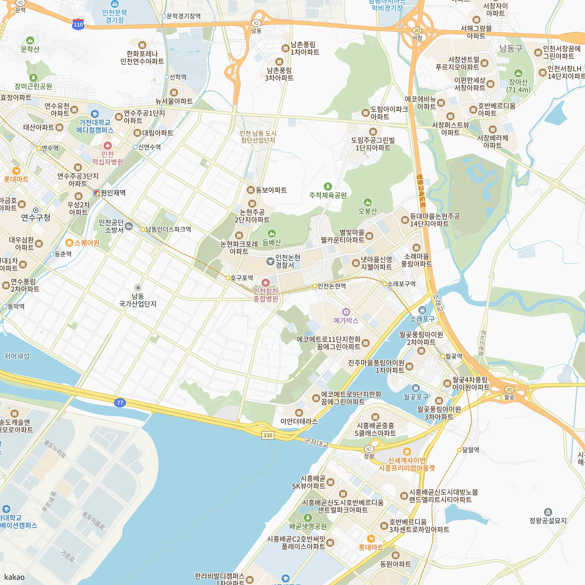 인천논현 LH16단지 (인천논현4 1블록) 창업지원주택 입주자 모집[인정업종 확대, 선착순동호지정, 선계약후검증](입주자모집공고일 : 2026.09.16.)에서 가장 가까운 인천논현역과 4호선·수인분당선·인천1호선 노선 지도
