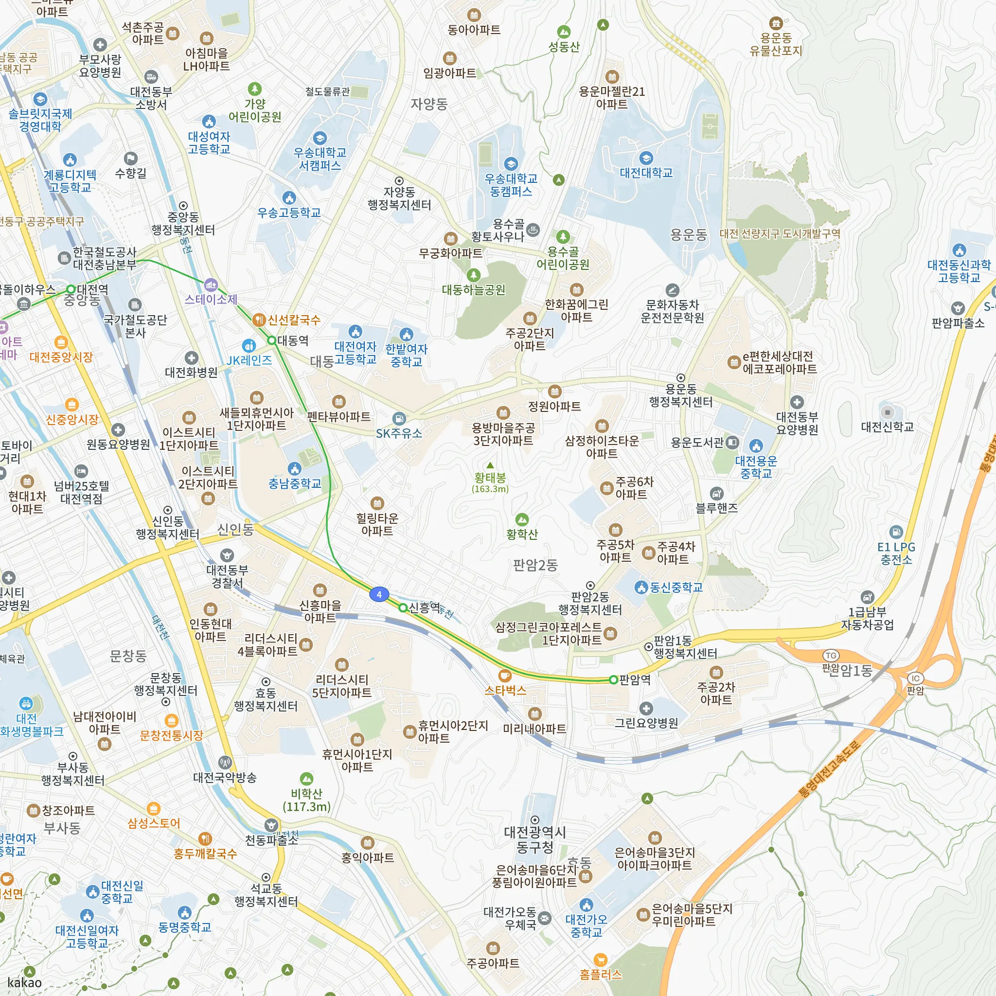 대전대동2 1BL 공공분양 추가 입주자모집공고[선착순 동호지정/계약금 정액제(천만원)] 안전마진 계산에 쓴 비교단지 3곳의 위치 지도